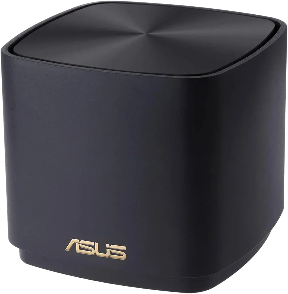 سیستم وای فای مش ASUS ZenWiFi AX Mini (AX1800 XD4 2PK) - پوشش کامل خانه تا 4800 فوت مربع و 5+ اتاق، AiMesh - مشکی