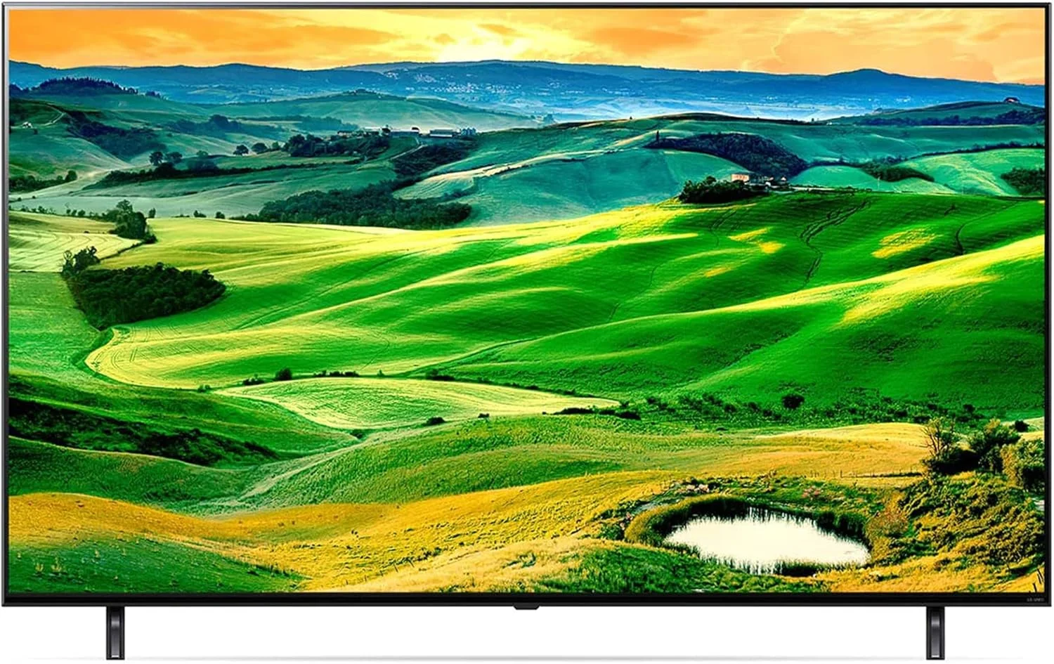 تلویزیون هوشمند 4K ال جی QNED سایز 55 اینچ سری QNED80، طراحی سینمایی صفحه نمایش 4K Active HDR webOS22 با ThinQ AI، مشکی