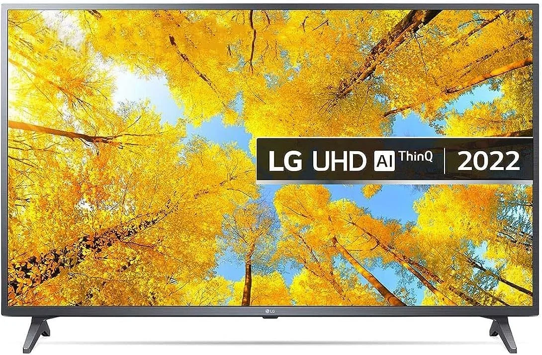 تلویزیون ال‌جی UHD 4K سری UQ7500، طراحی سینمایی صفحه نمایش 4K Active HDR WEBOS SMART THINKQ سایز 65 اینچ مشکی (بازسازی شده)