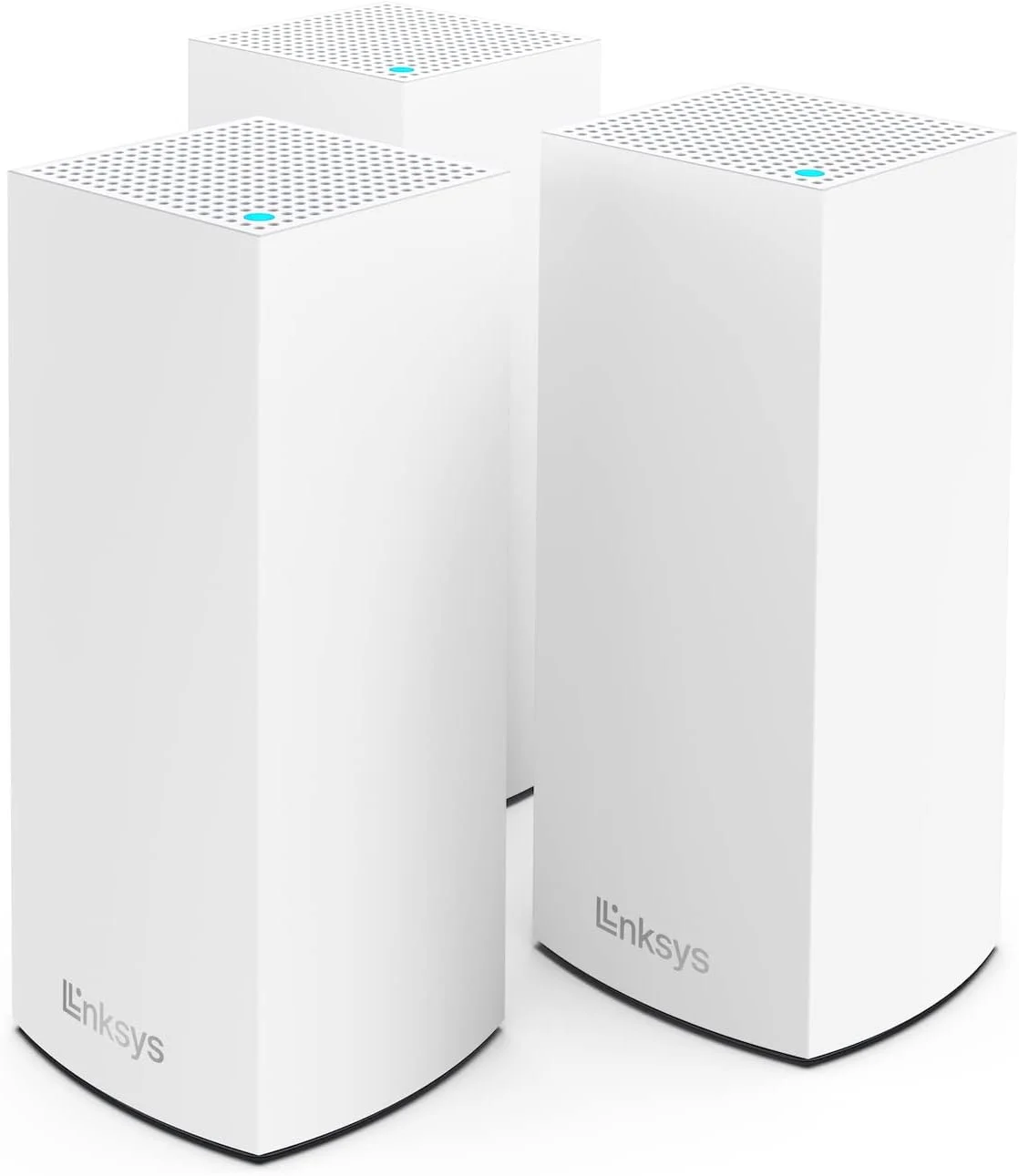 سیستم وای فای مش خانگی دو بانده Linksys Atlas Pro 6 Velop (AX5300) - روتر وای فای، توسعه دهنده، تقویت کننده با پوشش تا 750 متر مربع، سرعت 4 برابر سریعتر برای 90+ دستگاه - بسته 3 عددی، سفید
