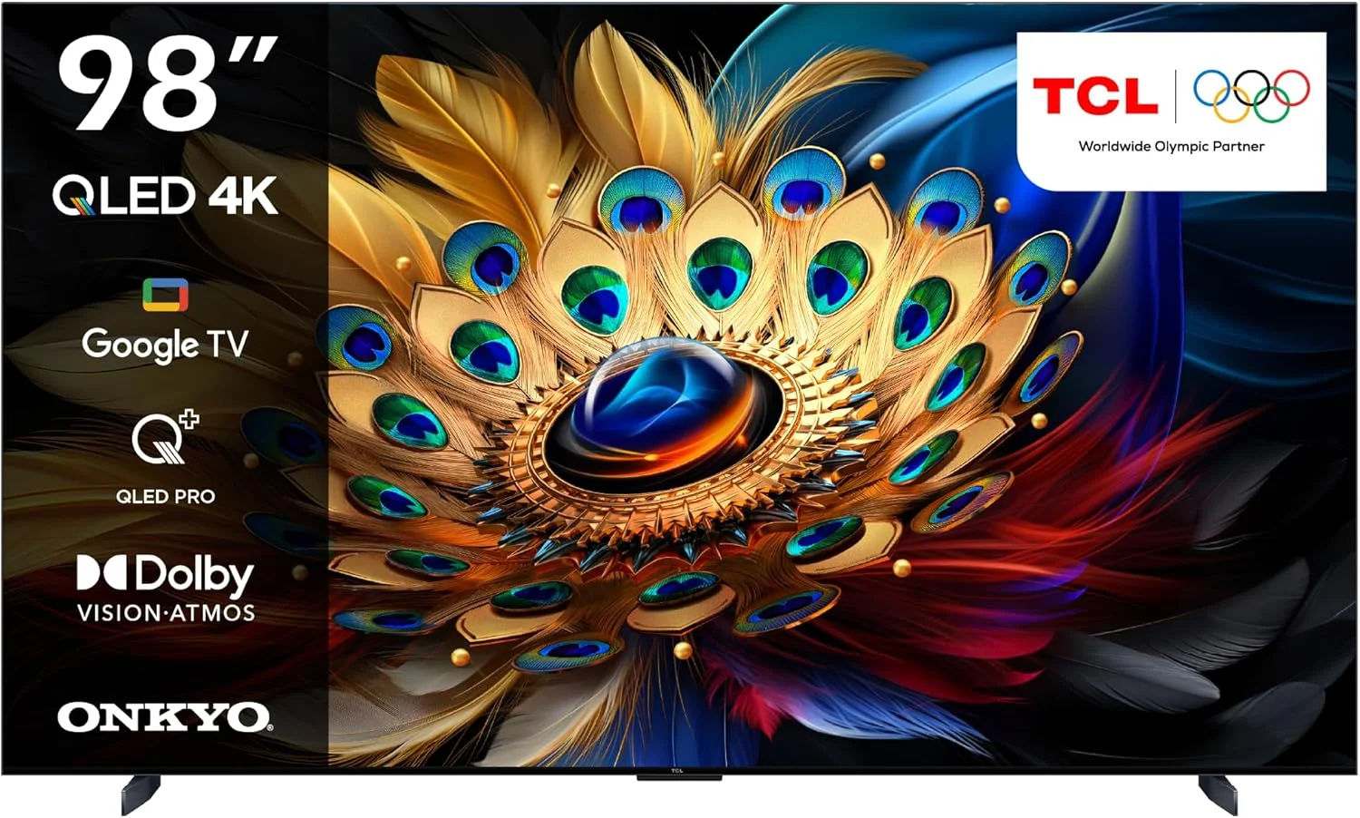تلویزیون هوشمند 98 اینچی TCL 4K QLED Pro HDR 10+ Google TV، Dolby Vision Atmos، 144Hz VRR+240Hz DLG، ONKYO 2.1ch، طراحی باریک و یکپارچه 98C655- (مدل 2024)، مشکی تلویزیون هوشمند 98 اینچی TCL 4K QLED Pro HDR 10+ Google TV، Dolby Vision Atmos، 144Hz VRR+240Hz DLG، ONKYO 2.1ch، طراحی باریک و یکپارچه 98C655- (مدل 2024)، مشکی