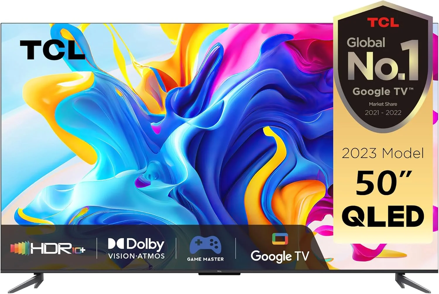 تلویزیون هوشمند 50 اینچ TCL 4K QLED HDR 10+ با Google TV، کنترل صوتی بدون دست، Dolby Vision Atmos، Game Master و طیف رنگی گسترده مدل 50C645 (مدل 2023) تلویزیون هوشمند 50 اینچ TCL 4K QLED HDR 10+ با Google TV، کنترل صوتی بدون دست، Dolby Vision Atmos، Game Master و طیف رنگی گسترده مدل 50C645 (مدل 2023)
