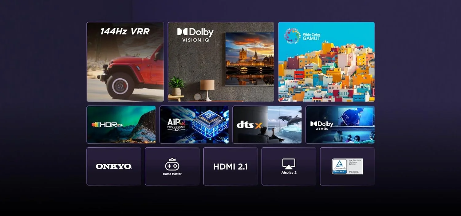 تلویزیون هوشمند 98 اینچ TCL 4K LED HDR 10+ UHD Google با Dolby Vision IQ و نرخ نوسازی 120 هرتز MEMC و 144 هرتز VRR و HDMI 2.1 - Game Master 2.0، Android TV U Dolby Vision IQ-Atmos، مدل 98P745- (مدل 2023) تلویزیون هوشمند 98 اینچ TCL 4K LED HDR 10+ UHD Google با Dolby Vision IQ و نرخ نوسازی 120 هرتز MEMC و 144 هرتز VRR و HDMI 2.1 - Game Master 2.0، Android TV U Dolby Vision IQ-Atmos، مدل 98P745- (مدل 2023)