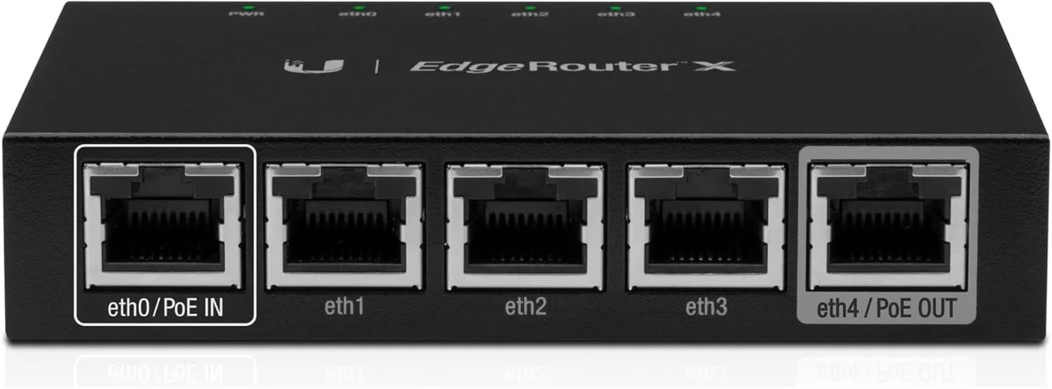 روتر اترنت گیگابیتی پیشرفته یوبیکوئیتی نتورکس EdgeRouter X مدل ER-X با ۲۵۶ مگابایت حافظه و ۵ پورت گیگابیت RJ45 روتر اترنت گیگابیتی پیشرفته یوبیکوئیتی نتورکس EdgeRouter X مدل ER-X با ۲۵۶ مگابایت حافظه و ۵ پورت گیگابیت RJ45