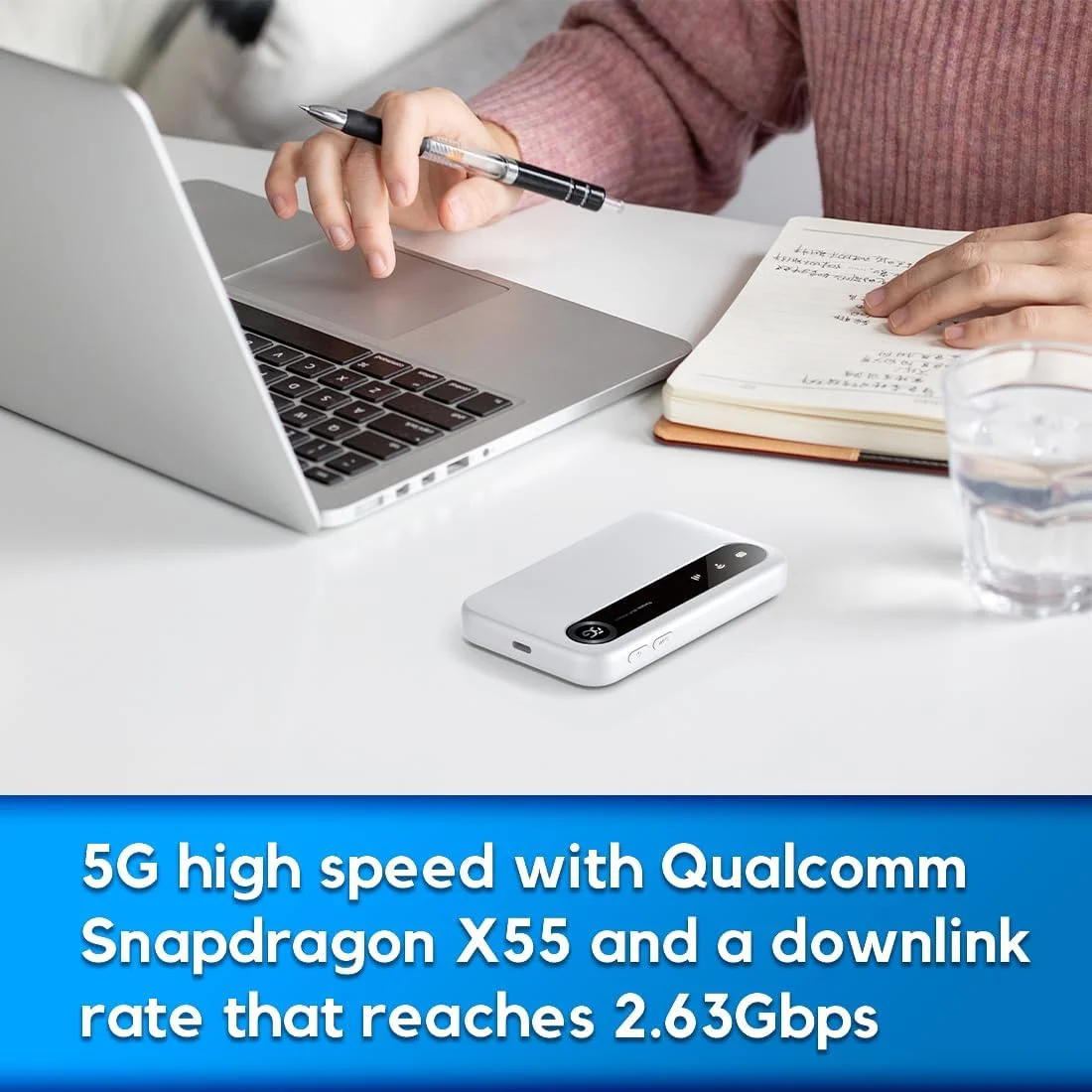 نقطه اتصال وای فای قابل حمل ZTE U50 5G با اسلات سیم کارت آنلاک شده، مودم روتر 5G مقرون به صرفه برای 32 دستگاه خانگی/تجاری، AX1800 WiFi 6 نقطه اتصال وای فای قابل حمل ZTE U50 5G با اسلات سیم کارت آنلاک شده، مودم روتر 5G مقرون به صرفه برای 32 دستگاه خانگی/تجاری، AX1800 WiFi 6