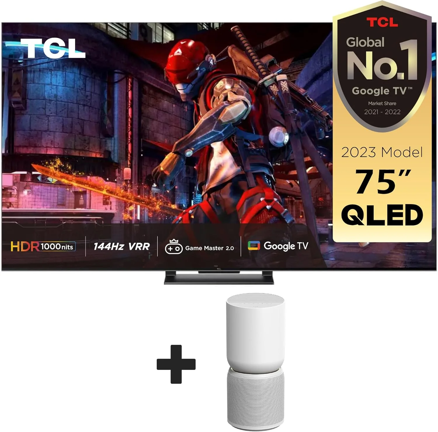 تلویزیون هوشمند کیولد 75 اینچ TCL 4K Ultra HD مدل 75C745 (مدل 2023) + دستگاه تصفیه هوا بریوا A5 سفید رنگ تلویزیون هوشمند کیولد 75 اینچ TCL 4K Ultra HD مدل 75C745 (مدل 2023) + دستگاه تصفیه هوا بریوا A5 سفید رنگ
