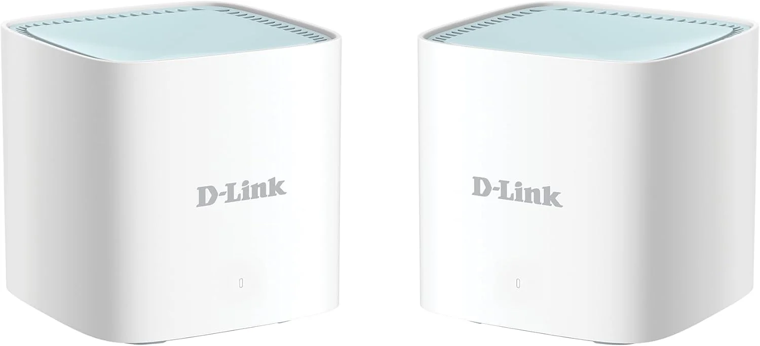 سیستم مش وای فای 6 دی-لینک مدل EAGLE PRO AI AX1500 (بسته 2 عددی) با بهینه ساز ترافیک/وای فای هوش مصنوعی، کنترل والدین هوش مصنوعی، پورت های گیگابیتی، 1024 QAM، OFDMA، WPA3، سازگار با الکسا/گوگل اسیستنت