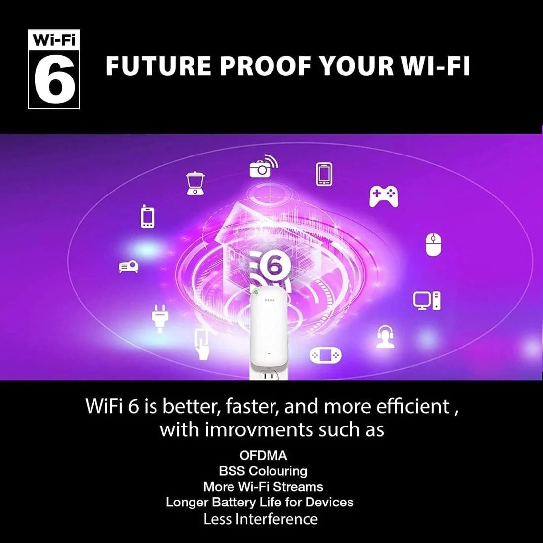 تقویت کننده محدوده وای فای مش دی-لینک مدل DAP-X1870 AX1800 تقویت کننده محدوده وای فای مش دی-لینک مدل DAP-X1870 AX1800