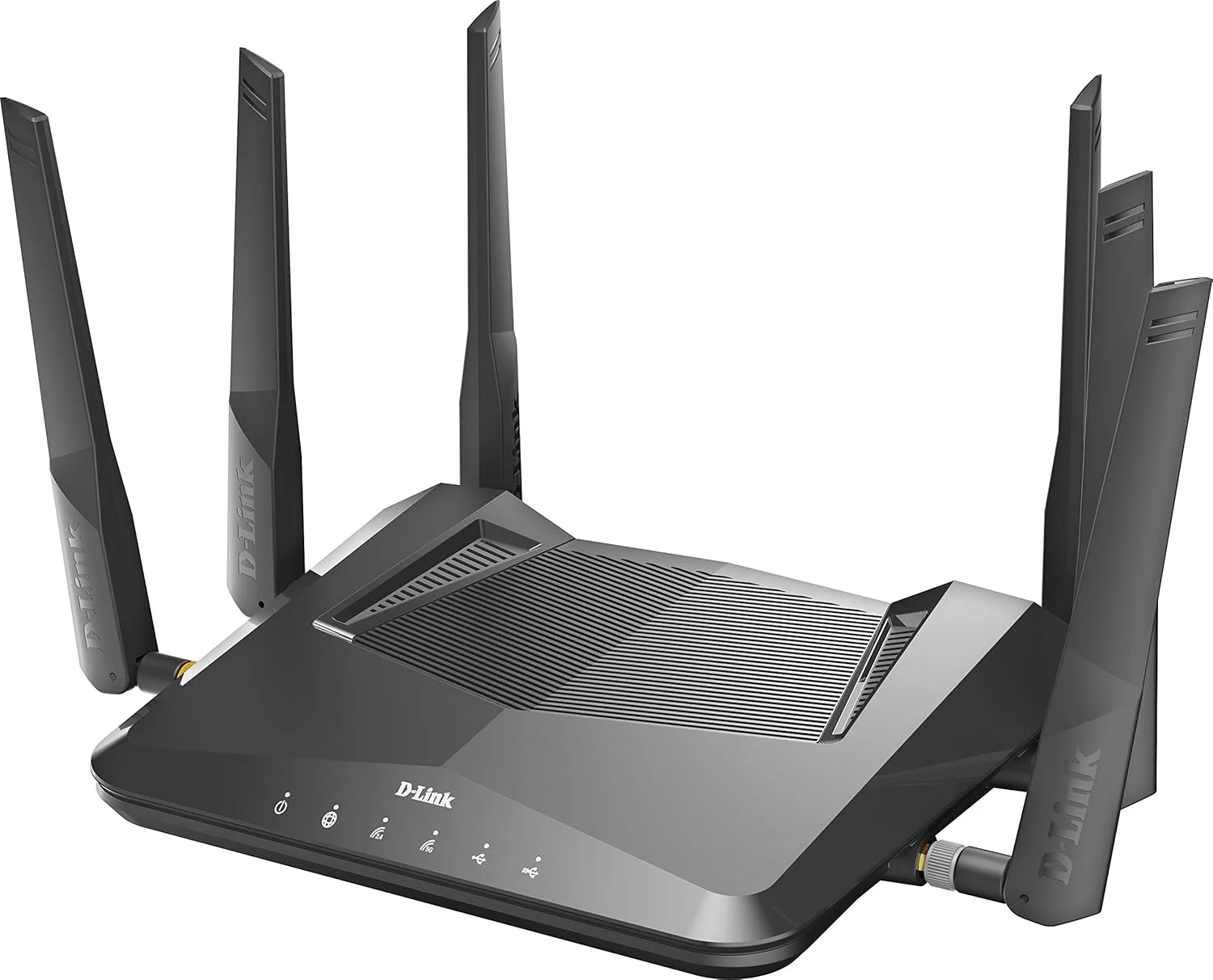 روتر وای فای 6 دی-لینک مدل DIR-X5460 EXO AX5400 با پورتهای گیگابیتی اترنت، MU-MIMO، Band Steering، 1024 QAM، OFDMA، WPA3، فایروال، کنترل والدین و تست سرعت. سازگار با الکسا/Google Assistant. روتر وای فای 6 دی-لینک مدل DIR-X5460 EXO AX5400 با پورتهای گیگابیتی اترنت، MU-MIMO، Band Steering، 1024 QAM، OFDMA، WPA3، فایروال، کنترل والدین و تست سرعت. سازگار با الکسا/Google Assistant.