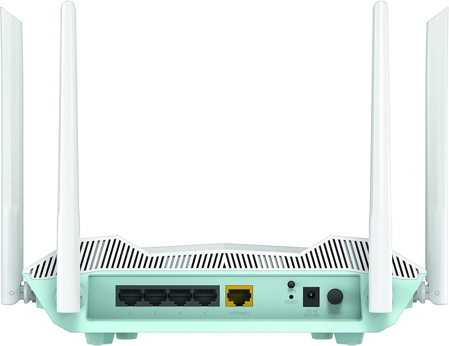 روتر هوشمند D-Link R32 EAGLE PRO AI AX3200 با بهینه ساز ترافیک/Wi-Fi مبتنی بر هوش مصنوعی، DFS، کنترل والدین مبتنی بر هوش مصنوعی، پورت های گیگابیتی، MU-MIMO، 1024 QAM، OFDMA، WPA3، قابلیت Mesh. سازگار با الکسا/دستیار گوگل