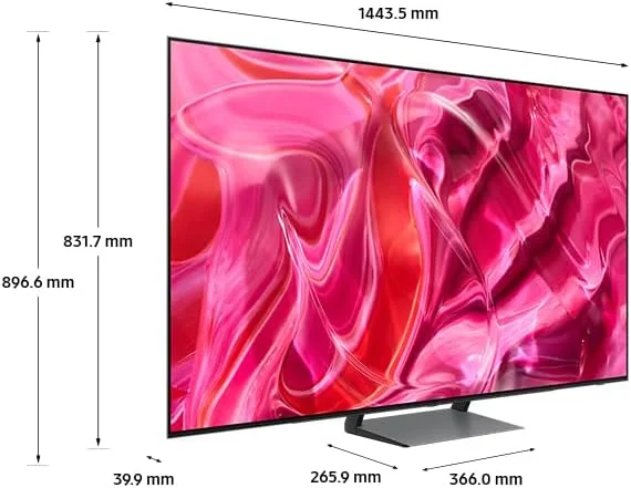 تلویزیون هوشمند 65 اینچ سامسونگ مدل S90C 4K OLED HDR (سال 2023) با فناوری Quantum Dot Colour، صفحه نمایش ضد انعکاس، صدای فراگیر Dolby Atmos، نرخ رفرش 144 هرتز - نسخه بین المللی تلویزیون هوشمند 65 اینچ سامسونگ مدل S90C 4K OLED HDR (سال 2023) با فناوری Quantum Dot Colour، صفحه نمایش ضد انعکاس، صدای فراگیر Dolby Atmos، نرخ رفرش 144 هرتز - نسخه بین المللی