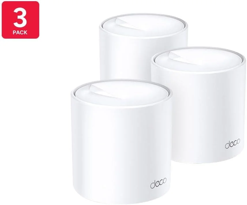 سیستم مش وای فای 6 TP-Link Deco X60 (بسته 3 عددی)، AX5400 مگابیت بر ثانیه، پردازنده 4 هسته ای 1 گیگاهرتزی، WPA3، OFDMA و MU-MIMO، اتصال تا 150 دستگاه، پوشش تا 650 متر مربع، نصب آسان با برنامه موبایل سیستم مش وای فای 6 TP-Link Deco X60 (بسته 3 عددی)، AX5400 مگابیت بر ثانیه، پردازنده 4 هسته ای 1 گیگاهرتزی، WPA3، OFDMA و MU-MIMO، اتصال تا 150 دستگاه، پوشش تا 650 متر مربع، نصب آسان با برنامه موبایل