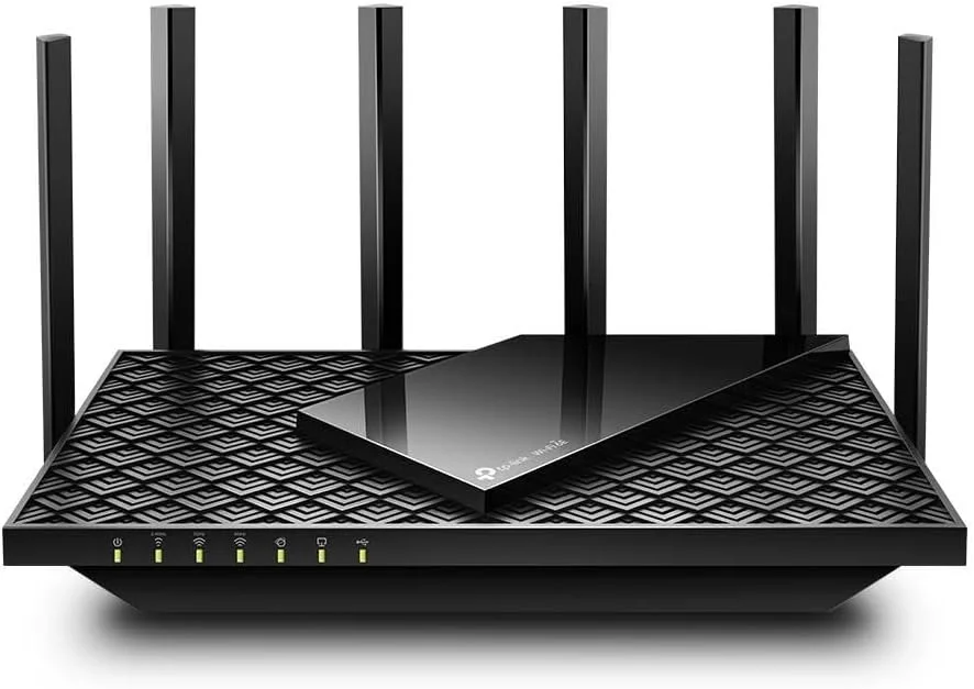 روتر وایرلس سه باندی گیگابیتی AXE5400 TP-Link Archer AXE75 Wi-Fi 6E (5400 مگابیت بر ثانیه، 4 پورت گیگابیتی LAN، 1 پورت USB 3.0، WPA3، HomeCare، سازگار با الکسا، برنامه Tether)، مشکی