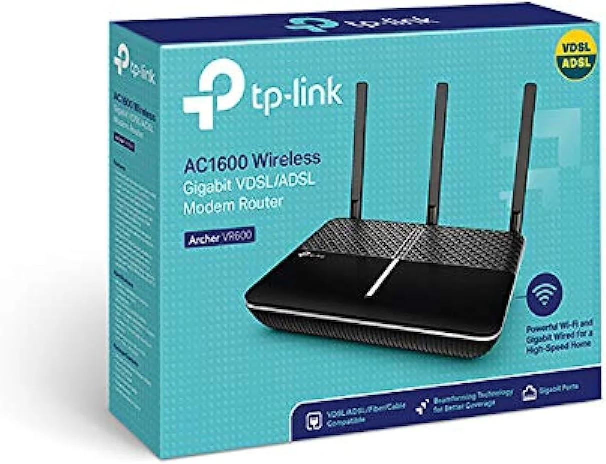 مودم روتر بی‌سیم گیگابیتی VDSL/ADSL تی‌پی‌لینک Archer VR600-AC1600، مشکی