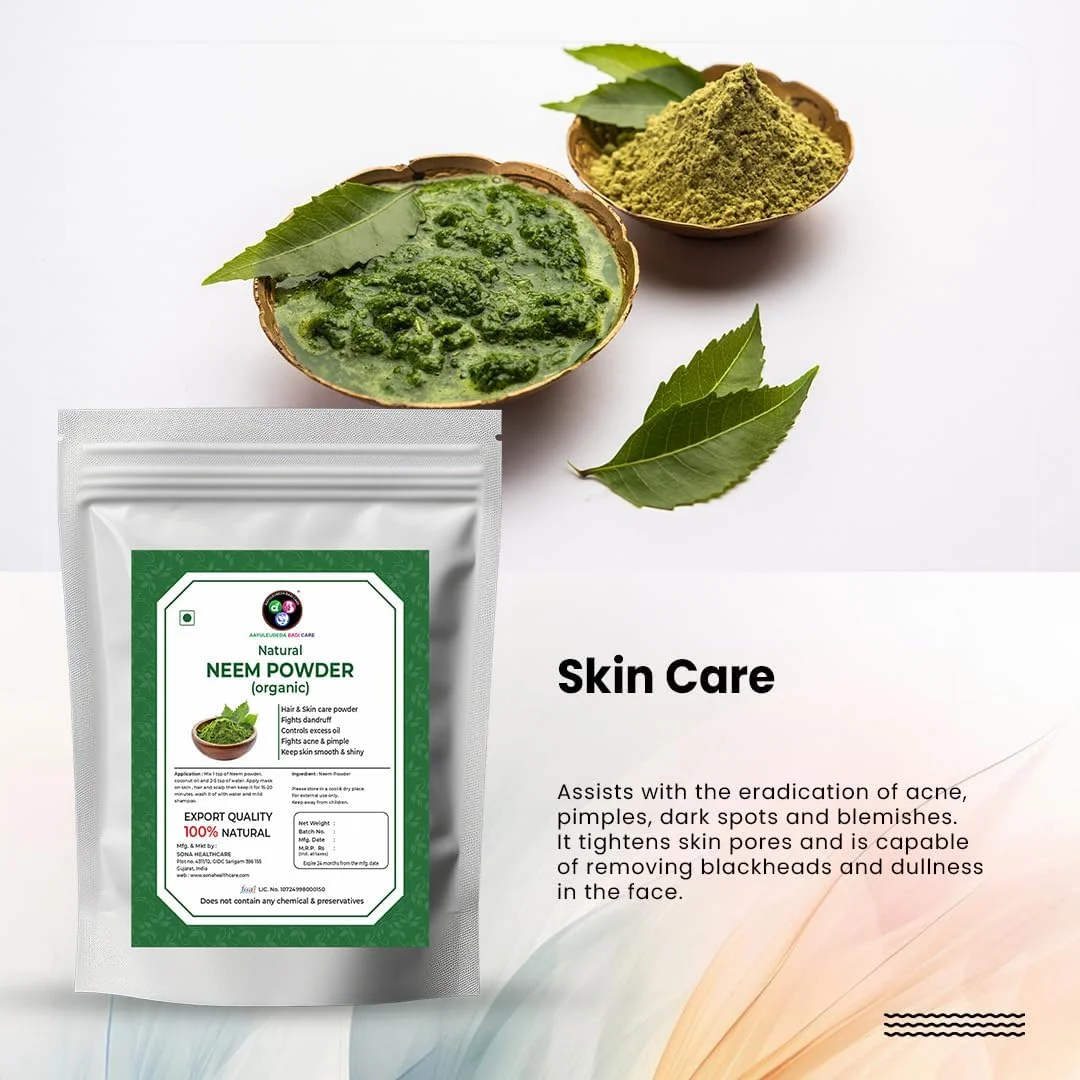 پودر برگ چریش بادی کر ABC آیورودا برای پوست و مو، بسته بندی 100 گرمی زیپ دار پودر برگ چریش بادی کر ABC آیورودا برای پوست و مو، بسته بندی 100 گرمی زیپ دار