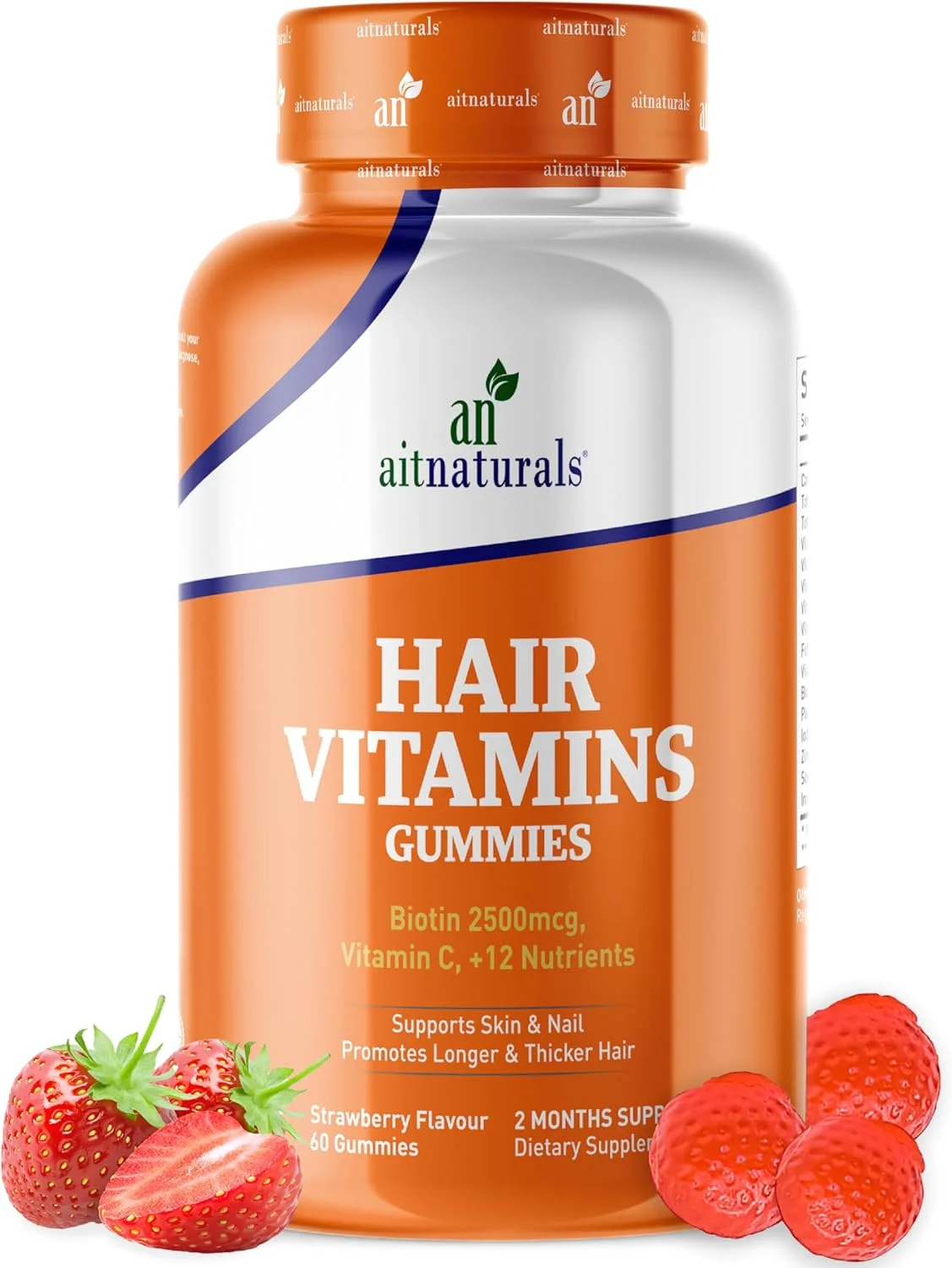 آیت نچرالز ویتامین مو 60 پاستیلی (توت فرنگی) حاوی ویتامین C، بیوتین و اسید فولیک، پشتیبانی از سلامت مو، ناخن و پوست، محافظت از فولیکول های مو و کاهش شکستگی | مولتی ویتامین برای رشد مو آیت نچرالز ویتامین مو 60 پاستیلی (توت فرنگی) حاوی ویتامین C، بیوتین و اسید فولیک، پشتیبانی از سلامت مو، ناخن و پوست، محافظت از فولیکول های مو و کاهش شکستگی | مولتی ویتامین برای رشد مو