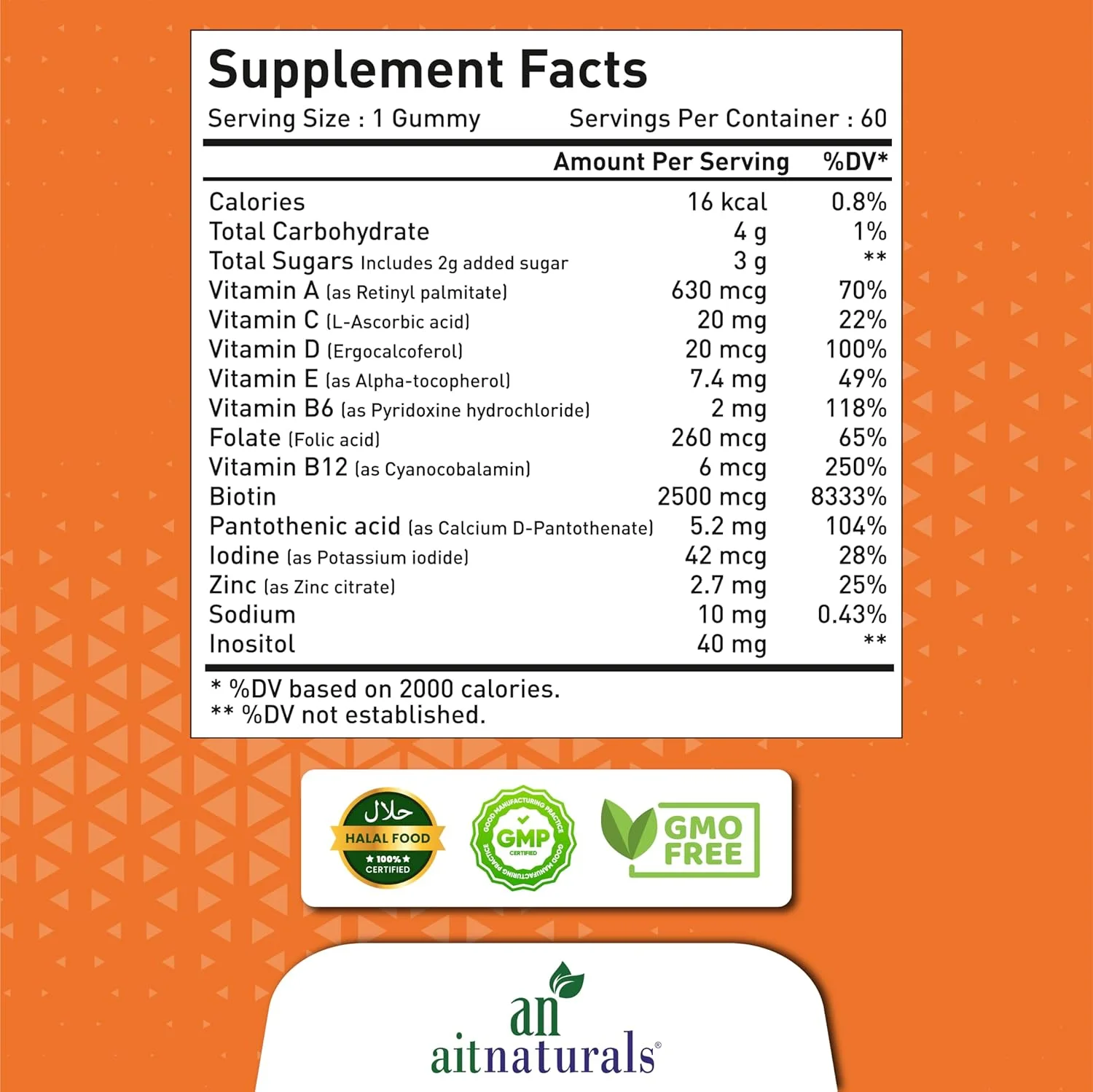 آیت نچرالز ویتامین مو 60 پاستیلی (توت فرنگی) حاوی ویتامین C، بیوتین و اسید فولیک، پشتیبانی از سلامت مو، ناخن و پوست، محافظت از فولیکول های مو و کاهش شکستگی | مولتی ویتامین برای رشد مو آیت نچرالز ویتامین مو 60 پاستیلی (توت فرنگی) حاوی ویتامین C، بیوتین و اسید فولیک، پشتیبانی از سلامت مو، ناخن و پوست، محافظت از فولیکول های مو و کاهش شکستگی | مولتی ویتامین برای رشد مو