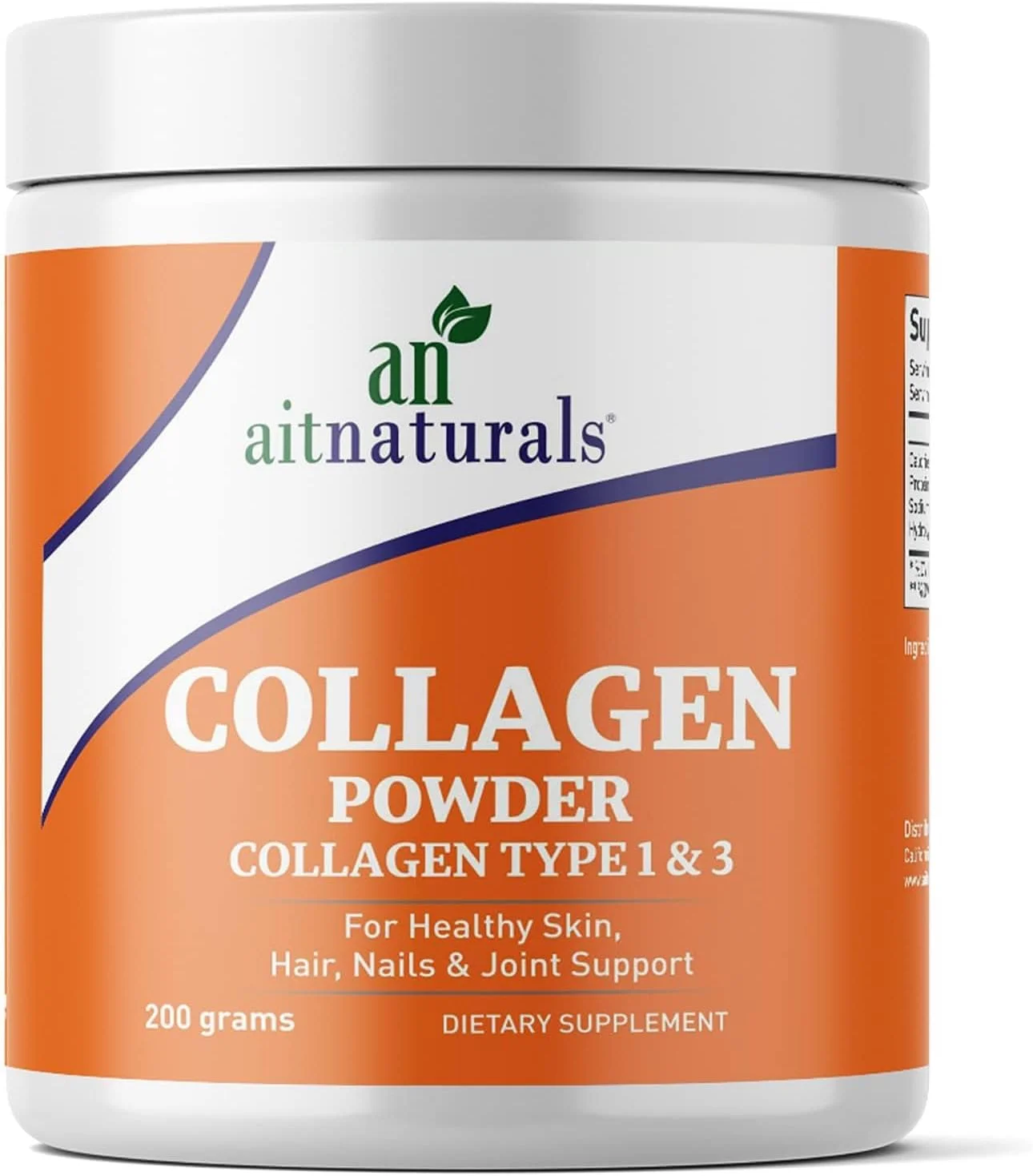 پودر پپتیدهای کلاژن Aitnaturals (بدون طعم) 200 گرم، کلاژن نوع I و III ممتاز تغذیه شده با علف برای افزایش خاصیت ارتجاعی پوست، مو و ناخن های قوی تر، انعطاف پذیری مفاصل، پشتیبانی از پیری سالم، غیر GMO پودر پپتیدهای کلاژن Aitnaturals (بدون طعم) 200 گرم، کلاژن نوع I و III ممتاز تغذیه شده با علف برای افزایش خاصیت ارتجاعی پوست، مو و ناخن های قوی تر، انعطاف پذیری مفاصل، پشتیبانی از پیری سالم، غیر GMO