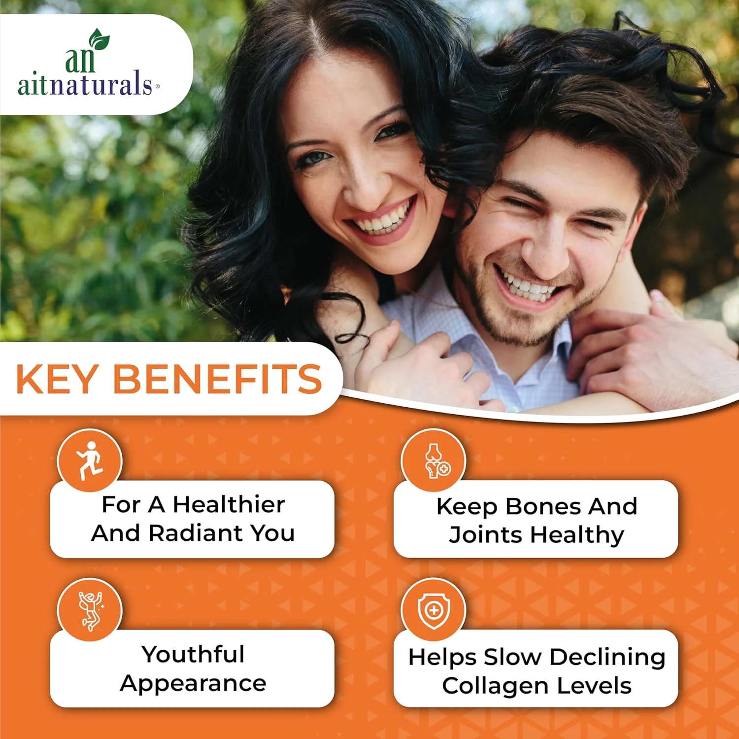 آیت نچرالز کلاژن دریایی 2500 میلی گرم (120 قرص) | غنی شده با اسید هیالورونیک، ویتامین C، بیوتین و سلنیوم | پشتیبانی از سلامت مو، استحکام پوست، ناخن ها و مفاصل قوی تر | غیر GMO، بدون گلوتن آیت نچرالز کلاژن دریایی 2500 میلی گرم (120 قرص) | غنی شده با اسید هیالورونیک، ویتامین C، بیوتین و سلنیوم | پشتیبانی از سلامت مو، استحکام پوست، ناخن ها و مفاصل قوی تر | غیر GMO، بدون گلوتن