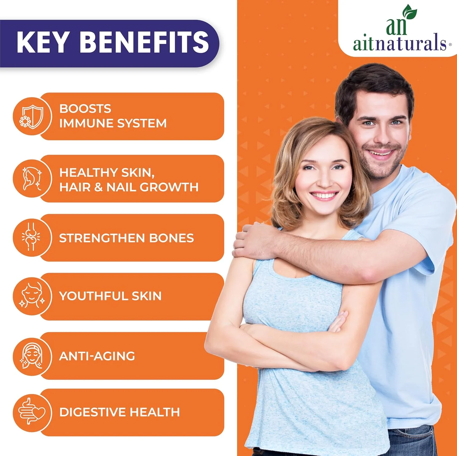 آیت نچرالز سوپر کلاژن با ویتامین C (6000 میلی گرم) - 252 قرص | کلاژن گاوی هیدرولیز شده نوع I و III برای حمایت از مو، پوست، ناخن، استخوان ها و مفاصل | غیر GMO، بدون گلوتن، حلال