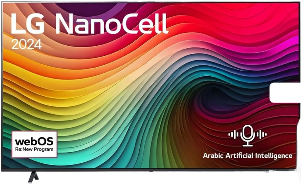تلویزیون هوشمند 86 اینچی ال‌جی NanoCell NANO81 4K با هوش مصنوعی و ریموت جادویی HDR10 webOS24 مشکی (نسخه بین المللی) (بازسازی شده)