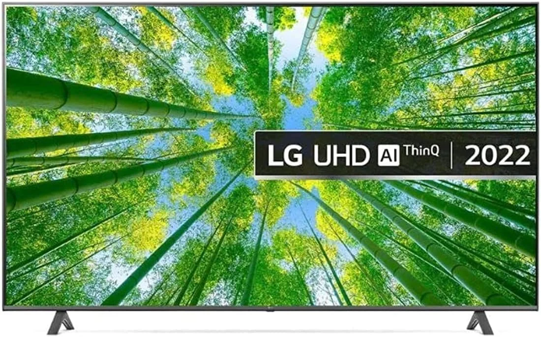 تلویزیون ال‌جی UHD 4K سایز 75 اینچ سری UQ8000، طراحی سینمایی صفحه نمایش 4K Active HDR WebOS Smart AI ThinQ - مدل 75UQ80006LD (جدید 2022) (بازسازی شده)