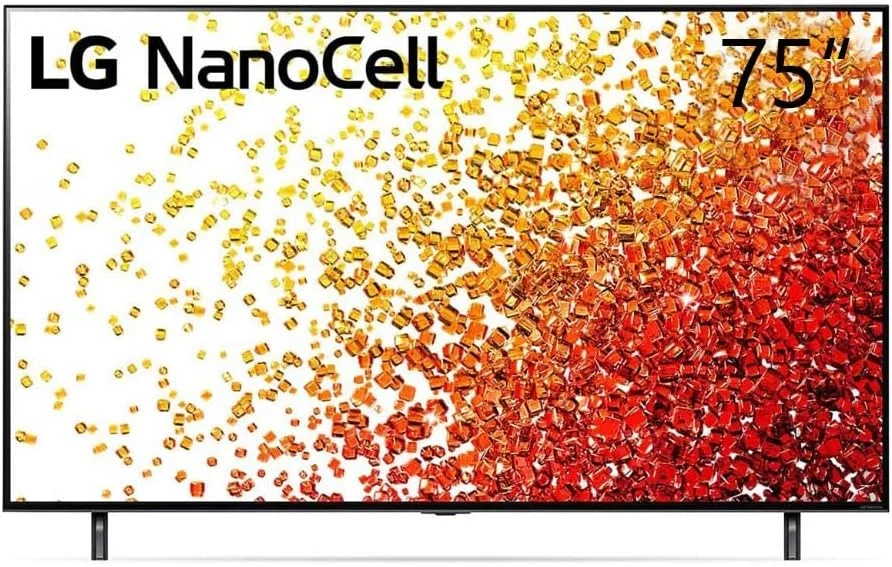 تلویزیون 75 اینچ ال جی NanoCell سری Nano90 با طراحی سینمایی، کیفیت 4K HDR، سیستم عامل WebOS هوشمند با هوش مصنوعی ThinQ و نور پس زمینه Full Array Dimming