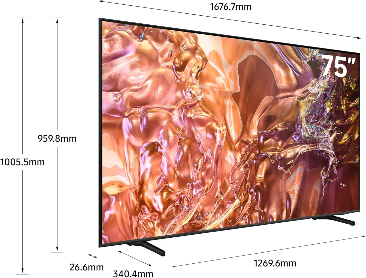تلویزیون 75 اینچ سامسونگ QLED، QE1D، 4K، حجم رنگ 100% با Quantum Dot، ارتقاء کیفیت 4K، Samsung TV Plus، Quantum HDR، تلویزیون هوشمند Tizen، QA75QE1DAUXZN (نسخه امارات متحده عربی - 2024) تلویزیون 75 اینچ سامسونگ QLED، QE1D، 4K، حجم رنگ 100% با Quantum Dot، ارتقاء کیفیت 4K، Samsung TV Plus، Quantum HDR، تلویزیون هوشمند Tizen، QA75QE1DAUXZN (نسخه امارات متحده عربی - 2024)