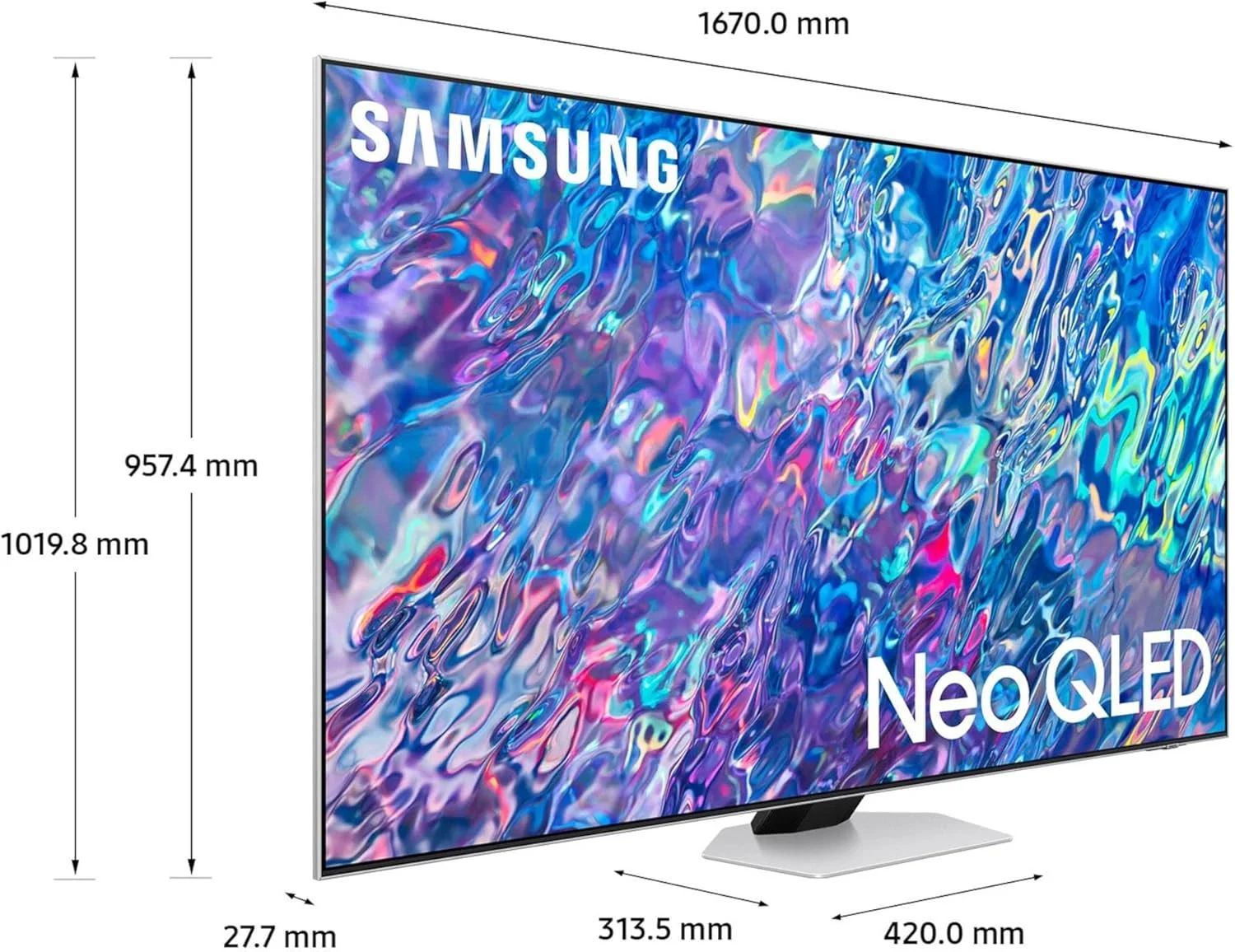 تلویزیون هوشمند 75 اینچی سامسونگ QN85B Neo QLED 4K - پردازنده کوانتومی عصبی 4K، فناوری بصری ماتریس کوانتومی و الکسا داخلی، صدای فراگیر Dolby Atmos (بازسازی شده)