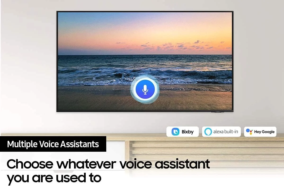 تلویزیون هوشمند 55 اینچ سامسونگ سری AU8000 کریستال 4K UHD HDR، دارای 3 پورت HDMI، Motion Xcelerator، Tap View، PC on TV، Q Symphony (مدل 2021) - نسخه بین المللی (بازسازی شده)