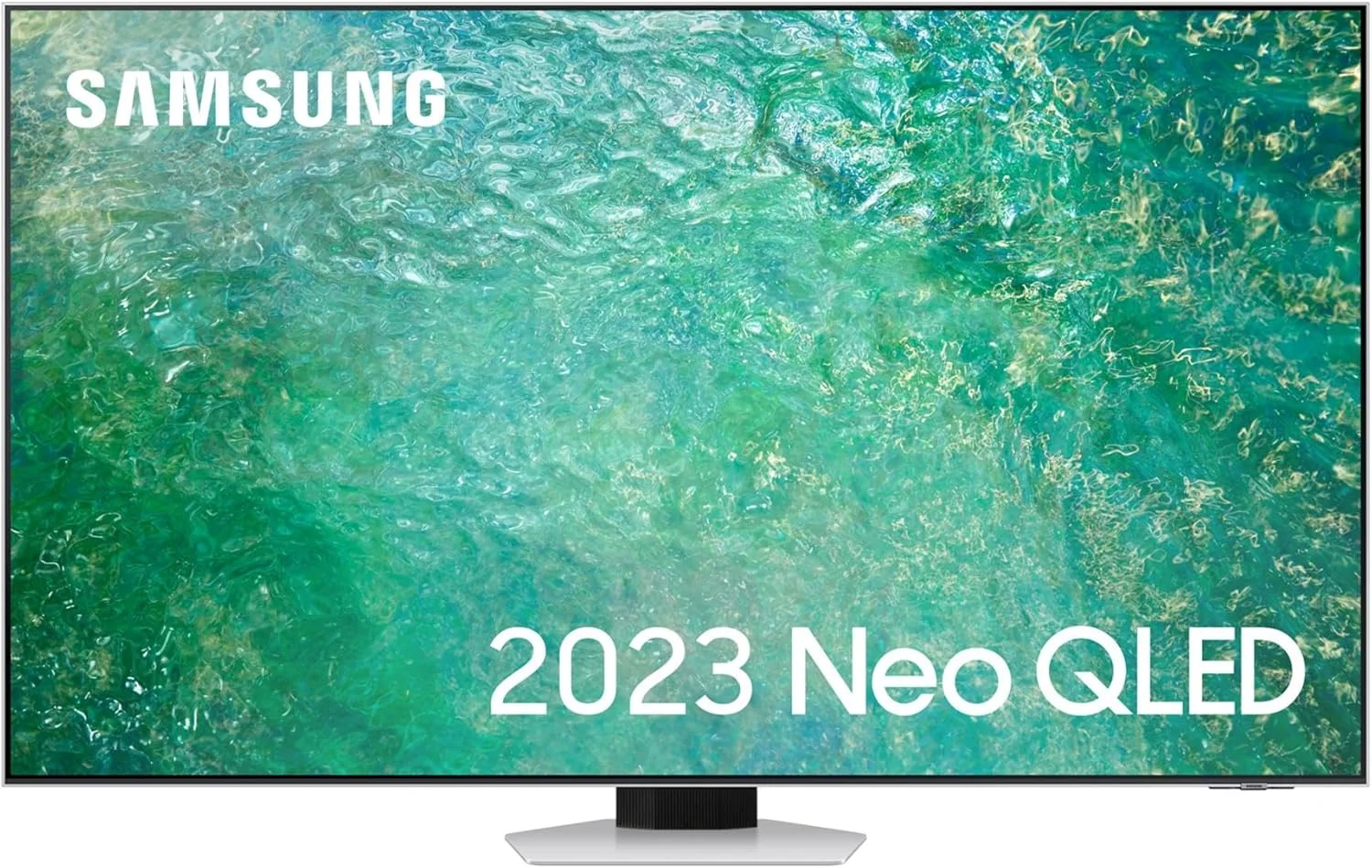 تلویزیون هوشمند 55 اینچی سامسونگ (بازسازی شده) QN85C 4K Neo QLED HDR (مدل 2023) - فناوری Quantum Matrix با حجم رنگ 100٪، ردیابی اشیاء Dolby Atmos، Gaming Hub تلویزیون هوشمند 55 اینچی سامسونگ (بازسازی شده) QN85C 4K Neo QLED HDR (مدل 2023) - فناوری Quantum Matrix با حجم رنگ 100٪، ردیابی اشیاء Dolby Atmos، Gaming Hub