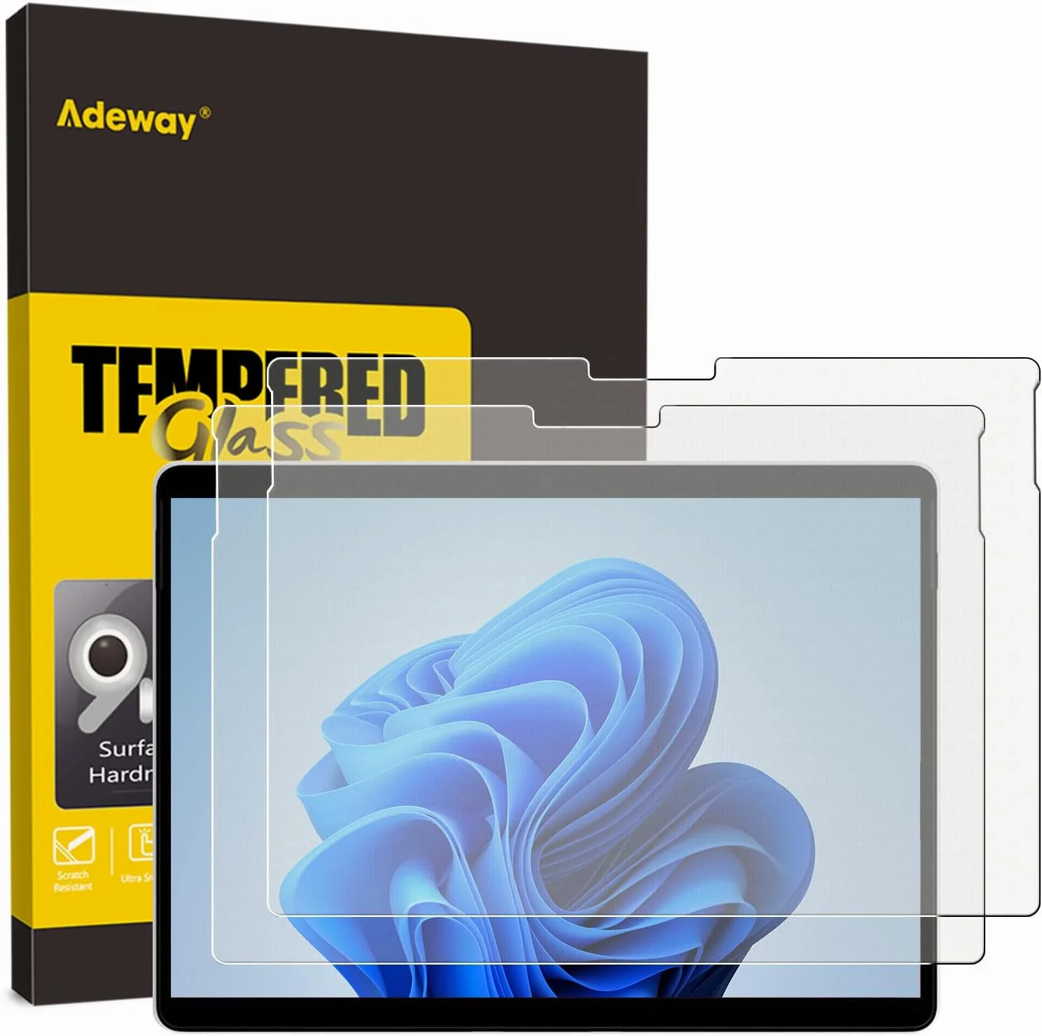 محافظ صفحه نمایش Adeway [بسته 2 عددی] برای Microsoft Surface Pro 11 (2024)/Pro 10 /Pro 9/ Pro 8/X، 13 اینچ، نصب آسان، ضد انعکاس، حس نوشتن روی کاغذ - مات