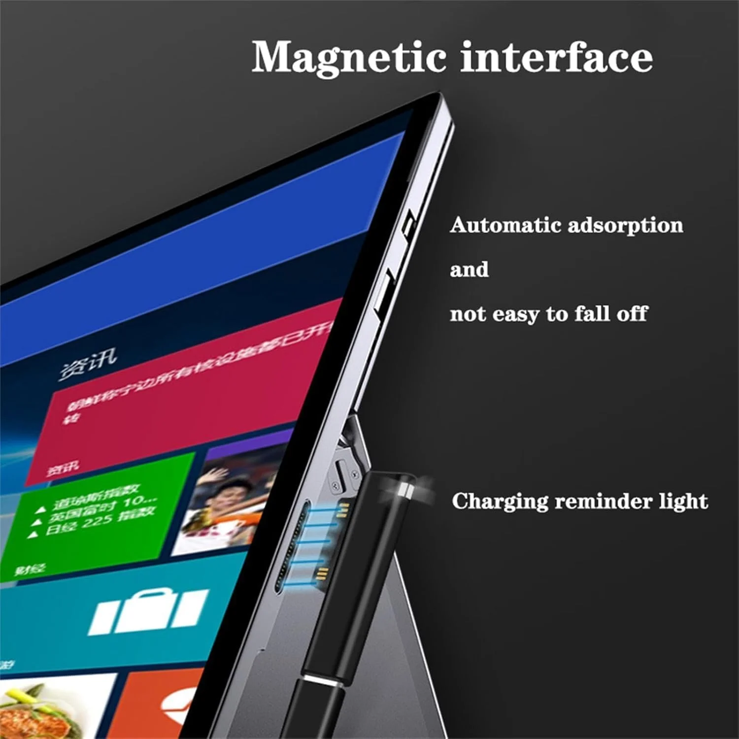 آداپتور مغناطیسی تبدیل Surface Connect به USB-C آپوتوئه، سازگار با Microsoft Surface Pro 3/4/5/6 Pro GO Laptop Book 1/2 (دو عدد)