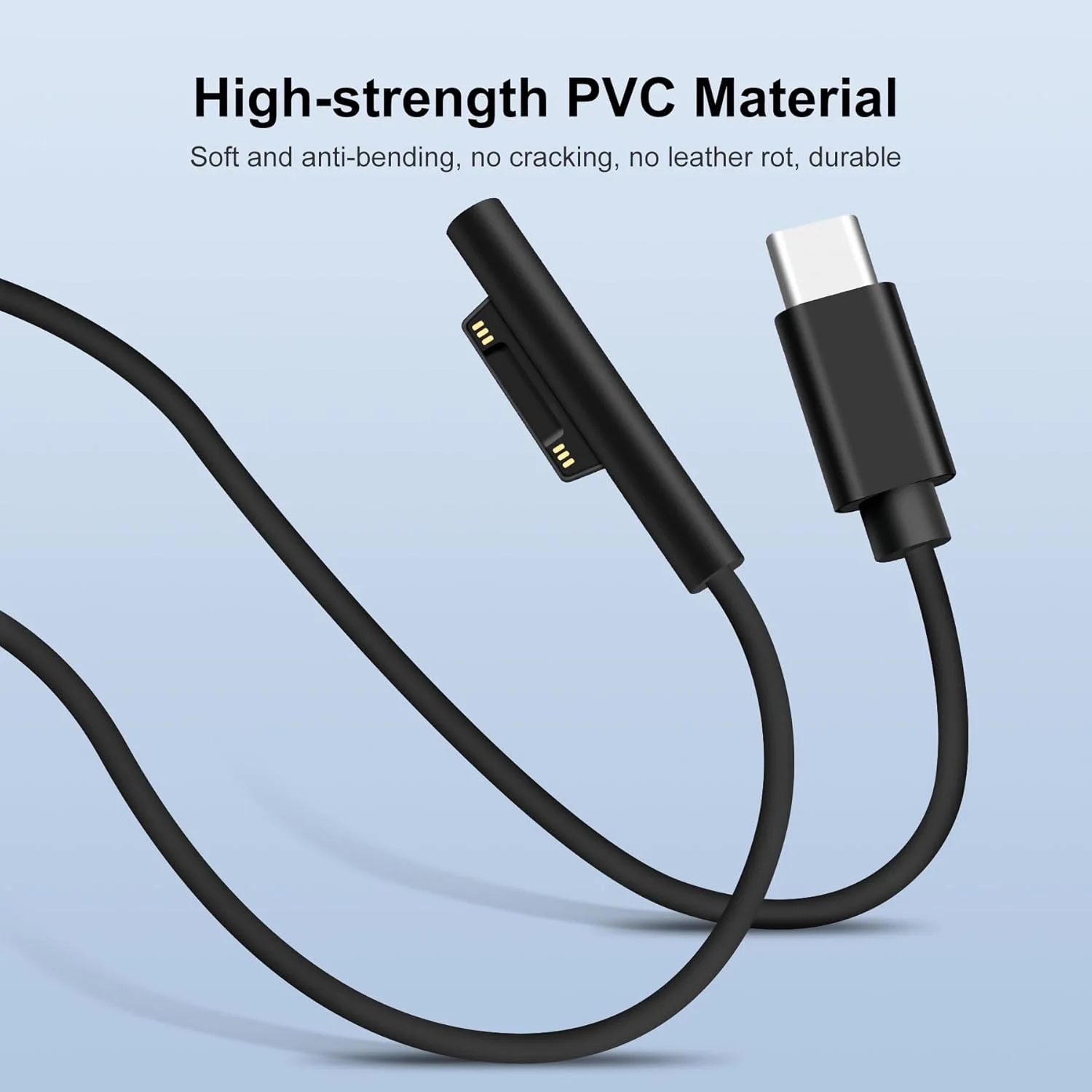 کابل شارژ مغناطیسی USB-C نر به سرفیس AIYEEN، پشتیبانی از PD تا 45 وات (15V/3A) شارژ سریع، سازگار با Microsoft Surface Pro 7/6/5/4/3 Go/Book Surface Laptop 4/3/2، 1.5 متر کابل شارژ مغناطیسی USB-C نر به سرفیس AIYEEN، پشتیبانی از PD تا 45 وات (15V/3A) شارژ سریع، سازگار با Microsoft Surface Pro 7/6/5/4/3 Go/Book Surface Laptop 4/3/2، 1.5 متر