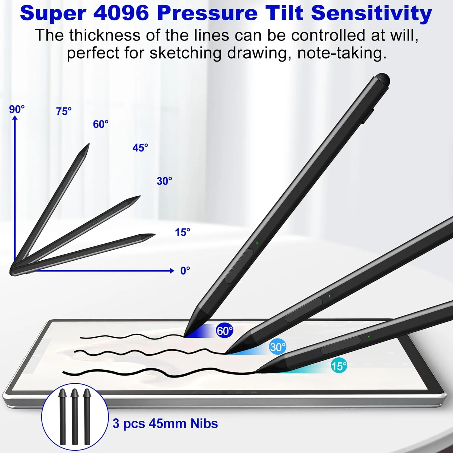 قلم مایکروسافت سرفیس - قلم استایلوس سرفیس پرو برای سرفیس پرو 11/9/10/8/X/7/6/5/4/3، شارژ سریع USB-C، قلم سرفیس پرو 11 Copilot برای سرفیس گو 2/3/4/بوک/لپتاپ/استودیو قلم مایکروسافت سرفیس - قلم استایلوس سرفیس پرو برای سرفیس پرو 11/9/10/8/X/7/6/5/4/3، شارژ سریع USB-C، قلم سرفیس پرو 11 Copilot برای سرفیس گو 2/3/4/بوک/لپتاپ/استودیو