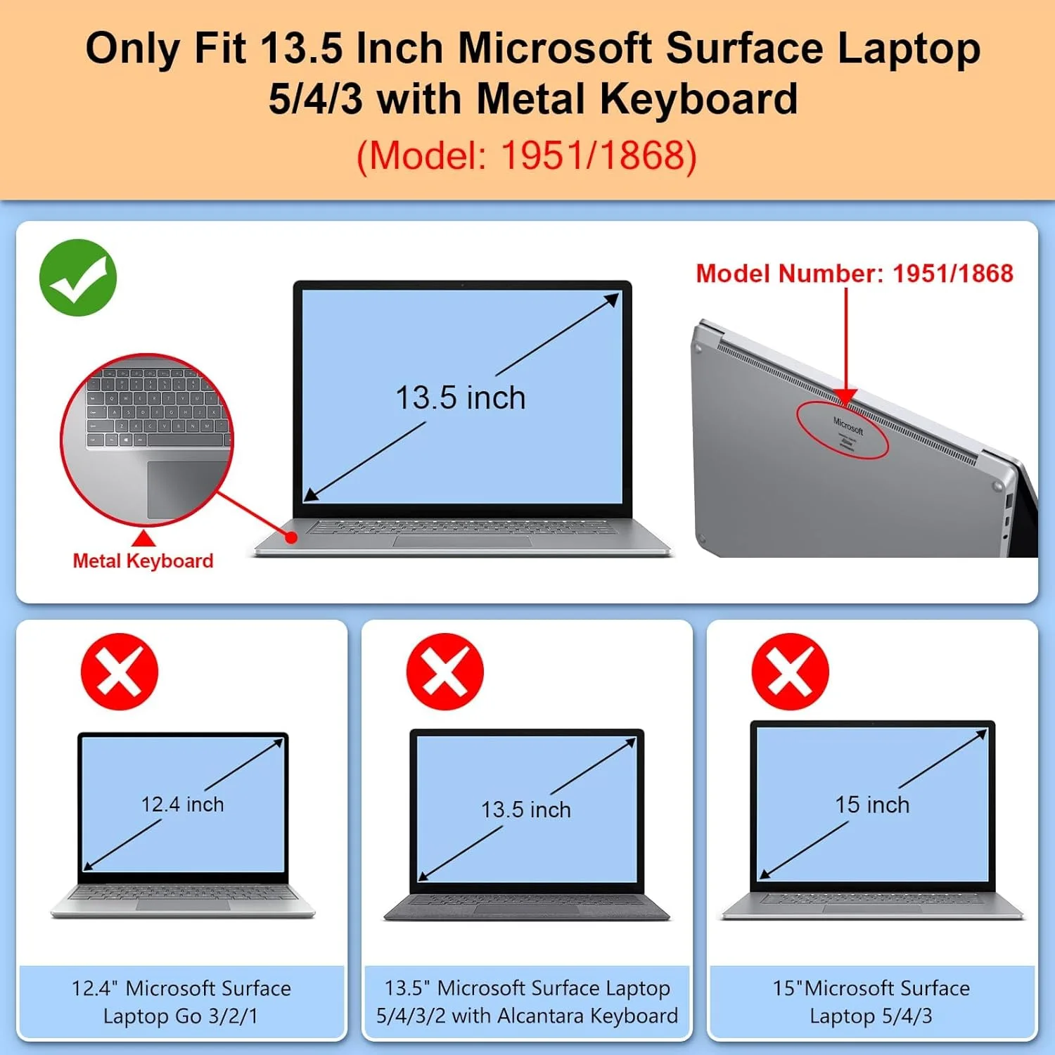 کاور محافظ لپ تاپ eWINNER سازگار با لپ تاپ 13.5 اینچی Microsoft Surface Laptop 5/4/3 مدل 2022 2021 2019 با کیبورد فلزی (مدل: 1951/1868) - کاور محافظ باریک و سخت (مشکی کریستالی) کاور محافظ لپ تاپ eWINNER سازگار با لپ تاپ 13.5 اینچی Microsoft Surface Laptop 5/4/3 مدل 2022 2021 2019 با کیبورد فلزی (مدل: 1951/1868) - کاور محافظ باریک و سخت (مشکی کریستالی)