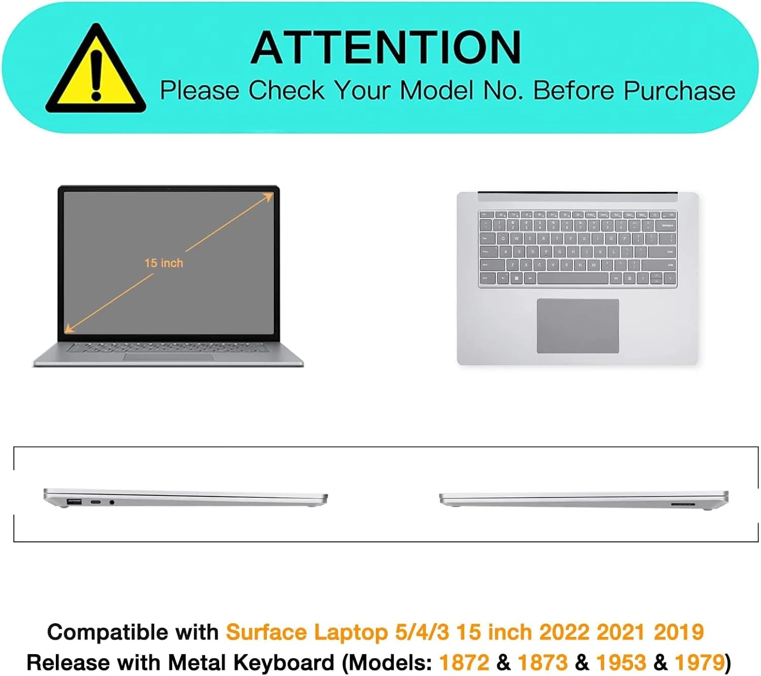 کاور محافظ سخت eWINNER مناسب برای لپ تاپ 15 اینچی Microsoft Surface Laptop 5 4 3 با کیبورد فلزی مدل های 1872/1873/1953/1979 (سفید مات) کاور محافظ سخت eWINNER مناسب برای لپ تاپ 15 اینچی Microsoft Surface Laptop 5 4 3 با کیبورد فلزی مدل های 1872/1873/1953/1979 (سفید مات)