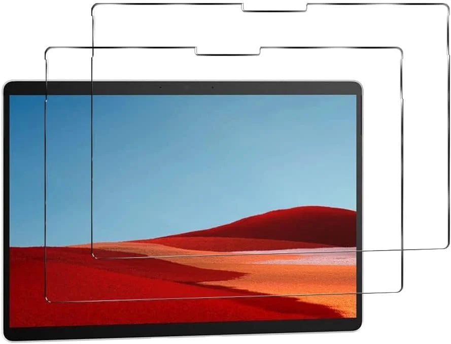 محافظ صفحه نمایش 2 عددی سازگار با Microsoft Surface Pro 11/10/Pro 9/Pro 8/Pro X 13 اینچ، شیشه حرارت دیده [وضوح HD] جایگزین برای Microsoft Surface Pro 11 10 9 8 Pro X 13"
