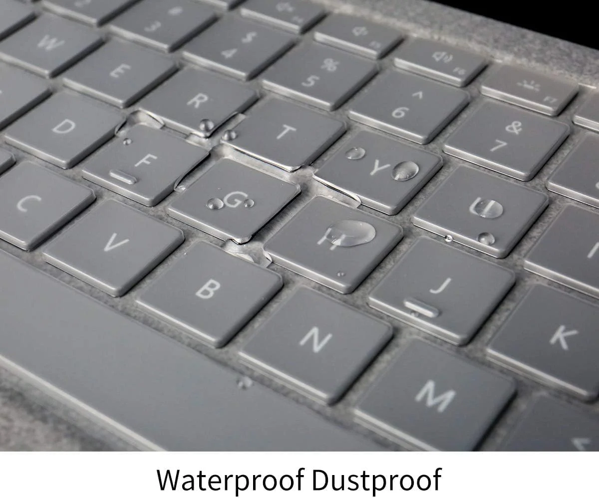 محافظ صفحه کلید سازگار با Microsoft Surface Book 3/ Book 2/ Laptop 2 13.5''/15'' نسخه های 2020/2017/2018، فوق العاده نازک و شفاف، طرح بندی صفحه کلید ایالات متحده