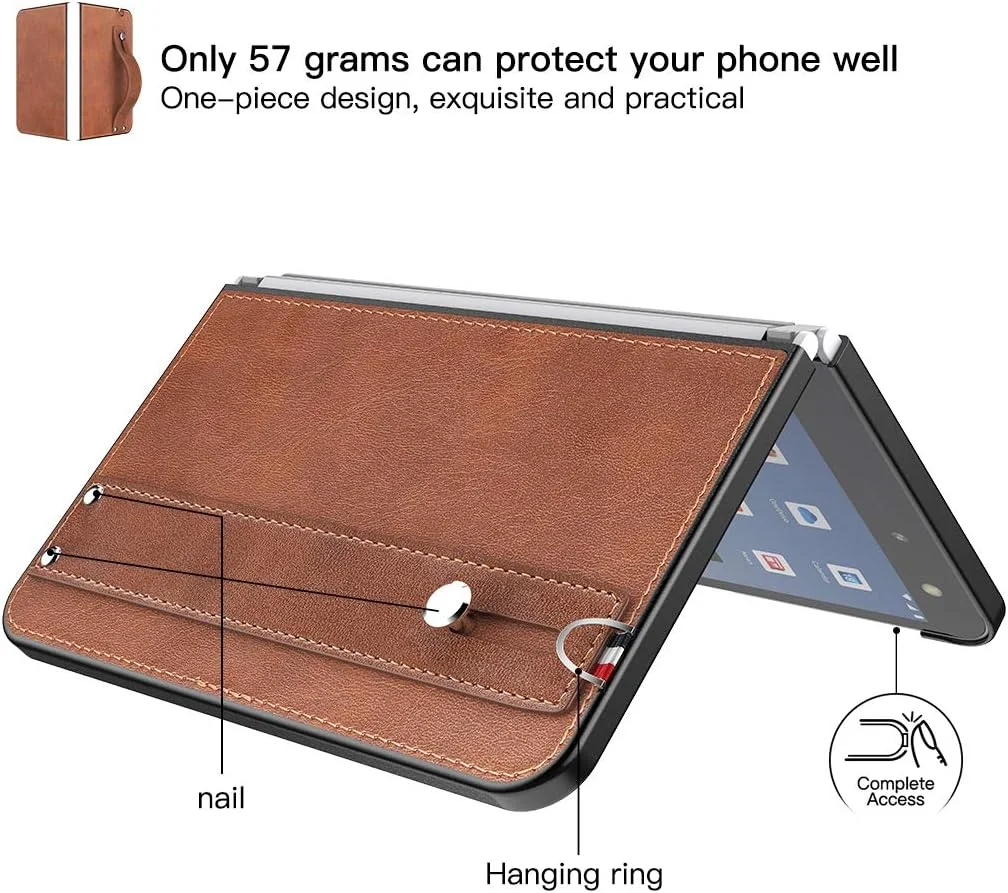 کاور چرمی فولیو برای مایکروسافت سرفیس Duo (قهوه ای) کاور چرمی فولیو برای مایکروسافت سرفیس Duo (قهوه ای)