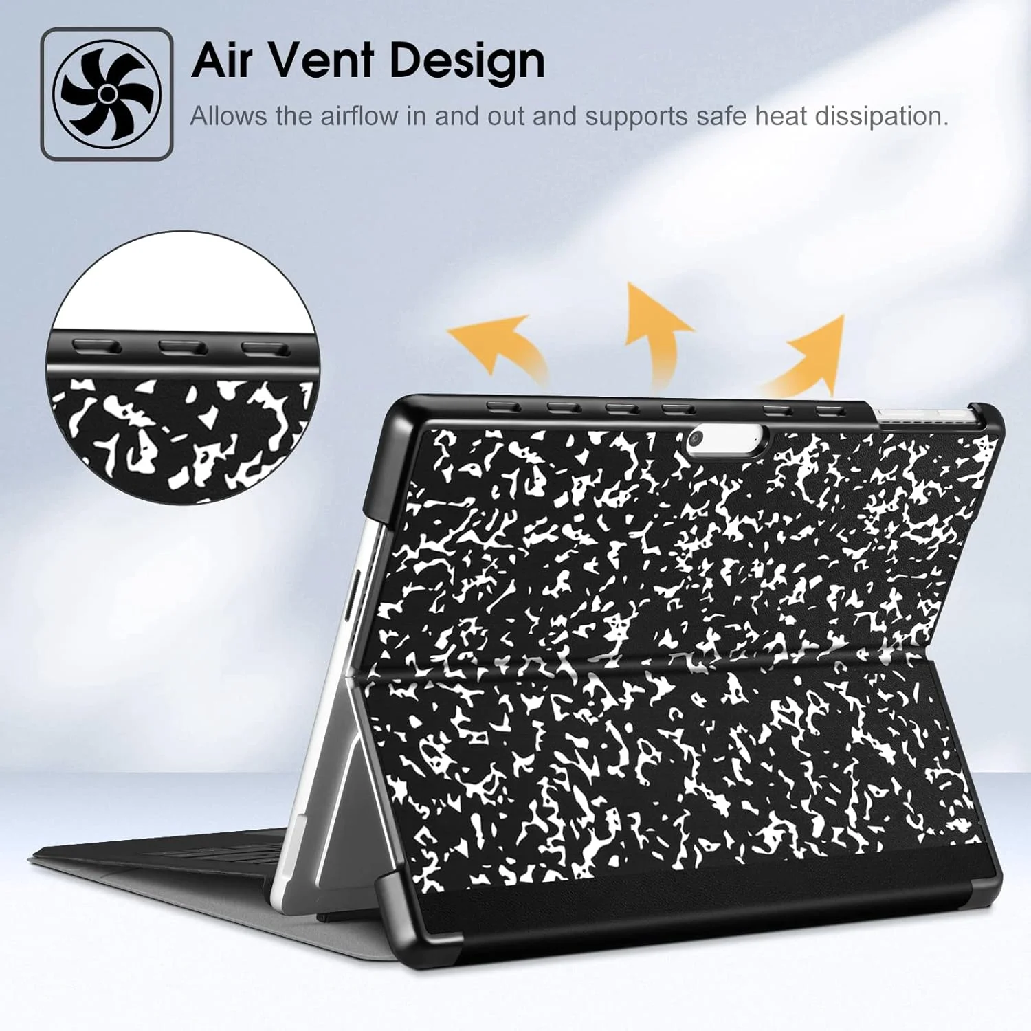 کیف محافظ Fintie برای تبلت 13 اینچی Microsoft Surface Pro 9 / Pro 9 5G (عرضه 2022) - جلد باریک و سخت با قابلیت تنظیم زاویه دید، سازگار با کیبورد Type Cover، طرح Composition Book کیف محافظ Fintie برای تبلت 13 اینچی Microsoft Surface Pro 9 / Pro 9 5G (عرضه 2022) - جلد باریک و سخت با قابلیت تنظیم زاویه دید، سازگار با کیبورد Type Cover، طرح Composition Book