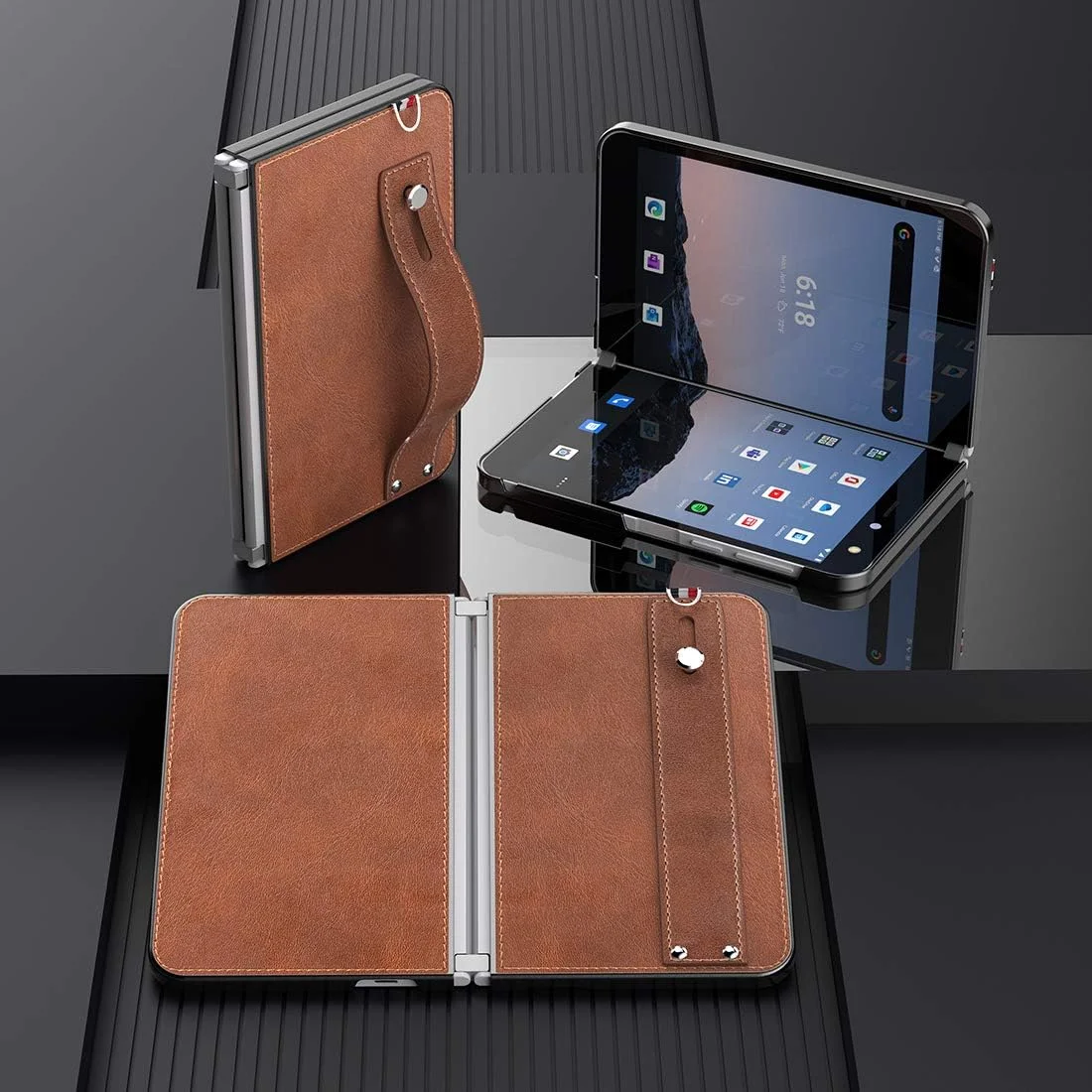 کاور چرمی فولیو برای مایکروسافت سرفیس Duo (قهوه ای) کاور چرمی فولیو برای مایکروسافت سرفیس Duo (قهوه ای)