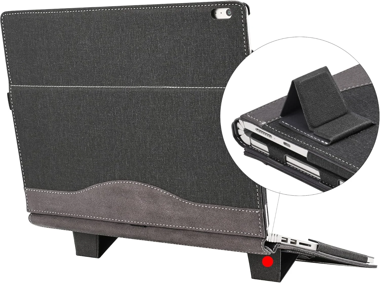 کاور محافظ لپ تاپ برای مایکروسافت Surface Book 3 ۱۳.۵ اینچی / Surface Book 2 ۱۳.۵ اینچی، کیف چرمی PU با قابلیت تاشو و نگهدارنده کیبورد