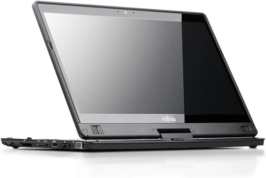 لپ تاپ تجاری فوجیتسو LifeBook T937 (بازسازی شده). | پردازنده دو هسته ای اینتل i7-7600U تا 3.9 گیگاهرتز | 8 گیگابایت رم | 512 گیگابایت SSD | صفحه نمایش لمسی 13.3 اینچی 360 درجه | ویندوز | مشکی