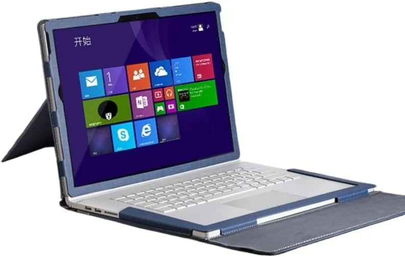 کیف محافظ لپ‌تاپ Gruattreay سازگار با مایکروسافت سرفیس بوک 3/ بوک 2/ بوک 1 سایز 15 اینچ، طراحی جدا شونده (آبی)