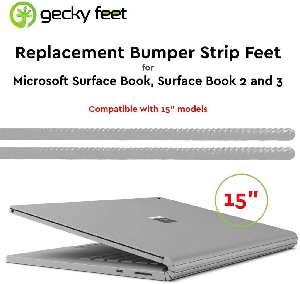 نوار ضربه گیر زیرین جایگزین برای مایکروسافت Surface Book (گریپ اضافی خاکستری - 15) نوار ضربه گیر زیرین جایگزین برای مایکروسافت Surface Book (گریپ اضافی خاکستری - 15)