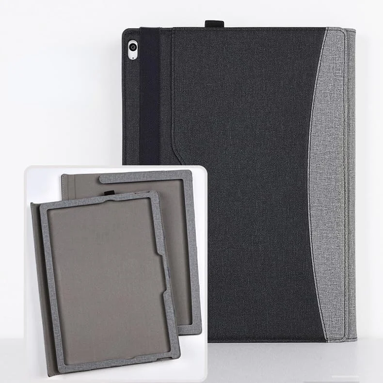 کاور محافظ لپ تاپ Gruattreay سازگار با Surface Book 3/2/1 سایز 13.5 اینچ، با پایه تاشو و جداشدنی (طرح A خاکستری)