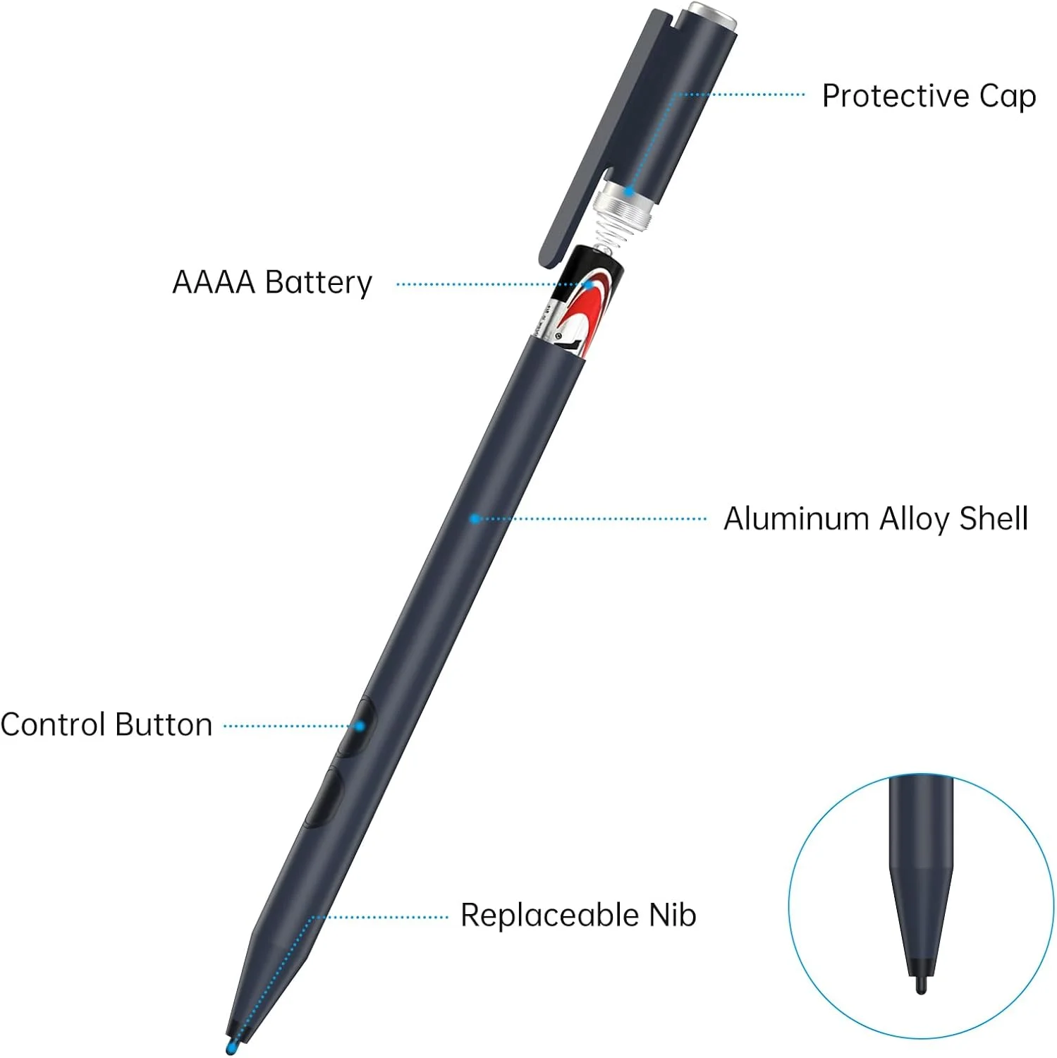 قلم سرفیس - قلم لمسی برای سرفیس پرو، لپ تاپ، بوک، گو - 1024 سطح حساسیت به فشار - مشکی قلم سرفیس - قلم لمسی برای سرفیس پرو، لپ تاپ، بوک، گو - 1024 سطح حساسیت به فشار - مشکی