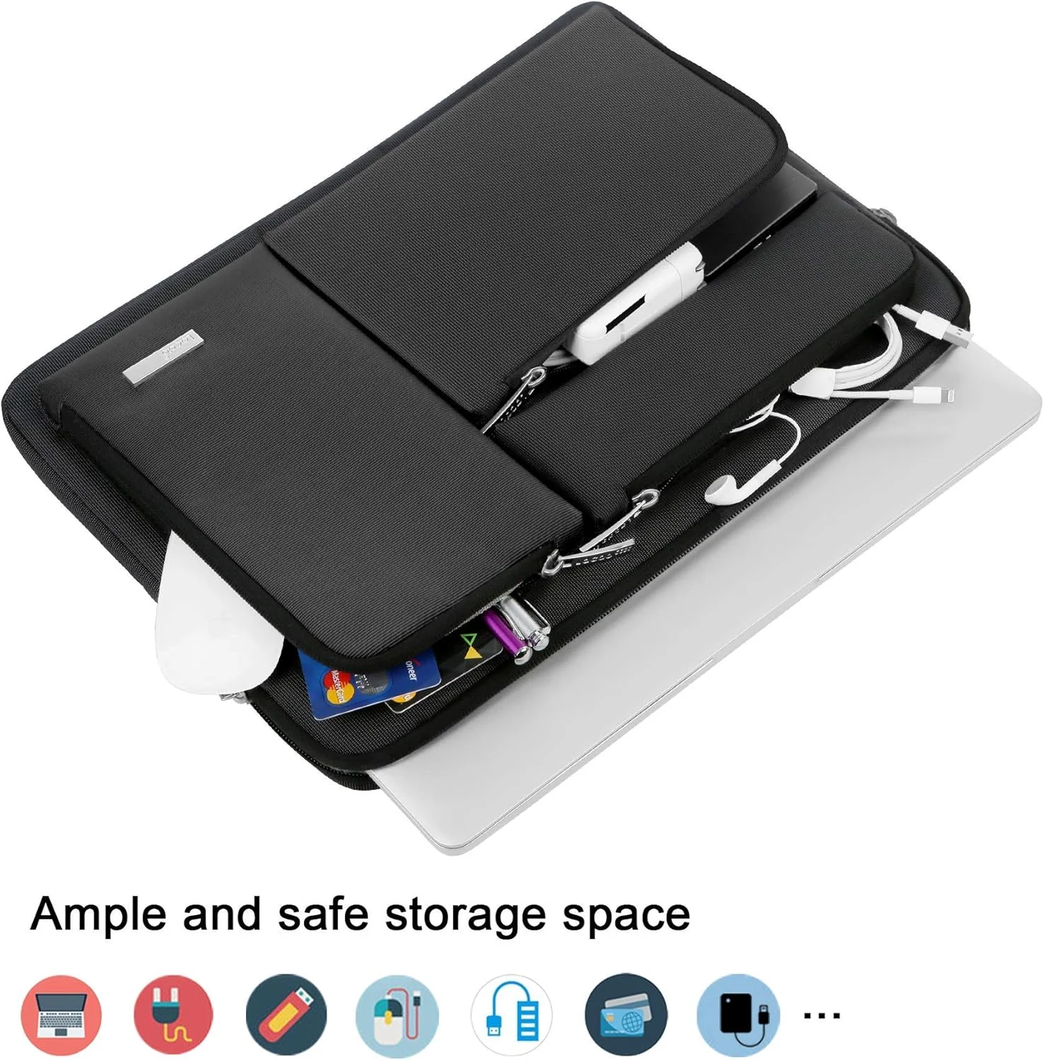 کیف محافظ لپ تاپ 360 درجه Lacdo برای مک بوک پرو 14 اینچی M5/M4/M3/M2/M1 Pro Max A3434 A3112 A3401 A3185 A2918 A2992 2025-2021، کیف کامپیوتر 13.8 اینچی Surface Laptop 7th Copilot+PC، مشکی کیف محافظ لپ تاپ 360 درجه Lacdo برای مک بوک پرو 14 اینچی M5/M4/M3/M2/M1 Pro Max A3434 A3112 A3401 A3185 A2918 A2992 2025-2021، کیف کامپیوتر 13.8 اینچی Surface Laptop 7th Copilot+PC، مشکی