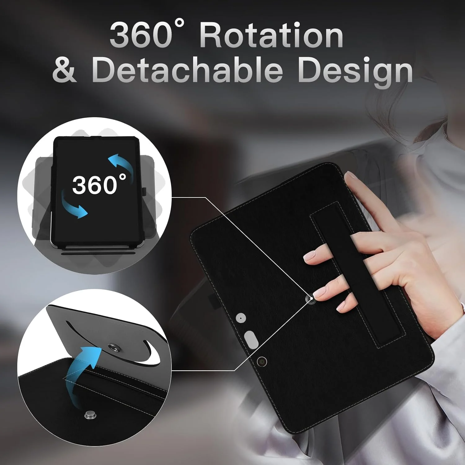 کاور MAMA MOUTH برای تبلت مایکروسافت Surface Pro 11 2024/Pro 10 2024/Pro9/Pro 8 13 اینچی، کیف چرمی چرخشی 360 درجه با نگهدارنده قلم و جیب، کیف محافظ تبلت ضد ضربه مشکی قهوه ای کاور MAMA MOUTH برای تبلت مایکروسافت Surface Pro 11 2024/Pro 10 2024/Pro9/Pro 8 13 اینچی، کیف چرمی چرخشی 360 درجه با نگهدارنده قلم و جیب، کیف محافظ تبلت ضد ضربه مشکی قهوه ای